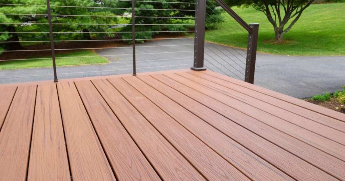 close up view of composite deck 